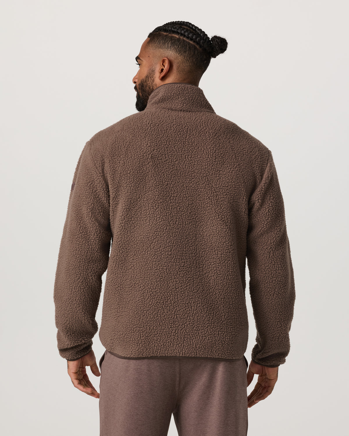 Alpine Fleece Full Zip Men's Elm Mock Neck Jacket - Vuori