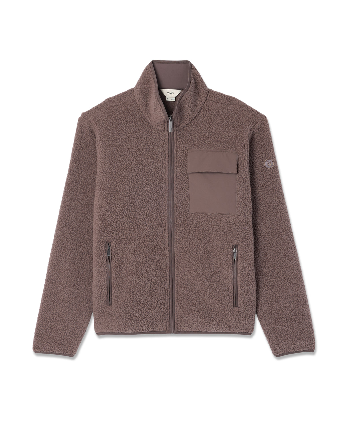 Alpine Fleece Full Zip Men's Elm Mock Neck Jacket - Vuori