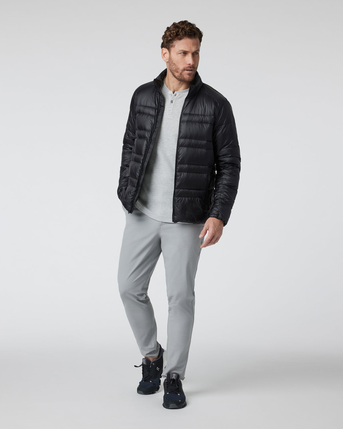 Coordinate Down Jacket Men's Black Insulated Jacket - Vuori