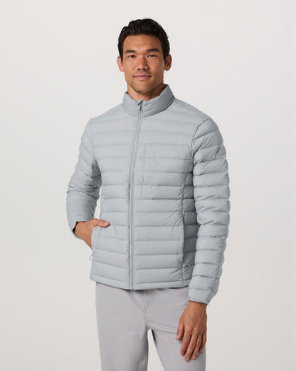 Steadfast Insulated Full Zip Jacket Men's Sea Fog Jacket - Vuori