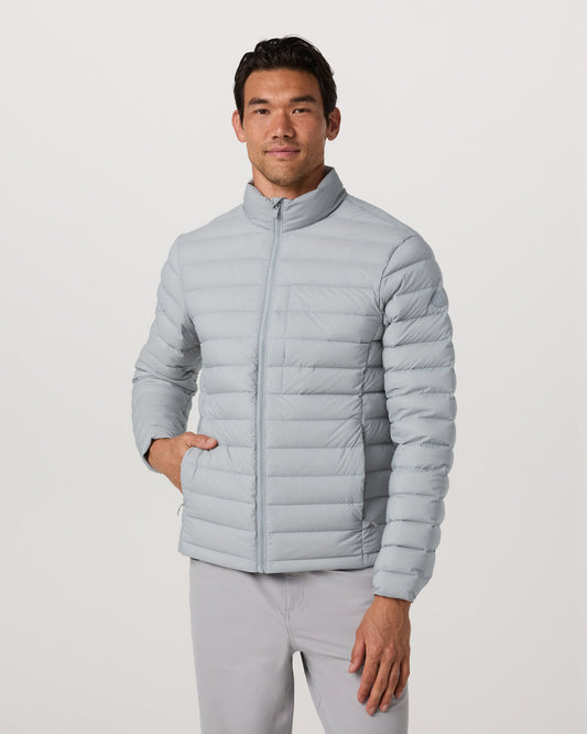 Steadfast Insulated Full Zip Jacket Men's Sea Fog Jacket - Vuori