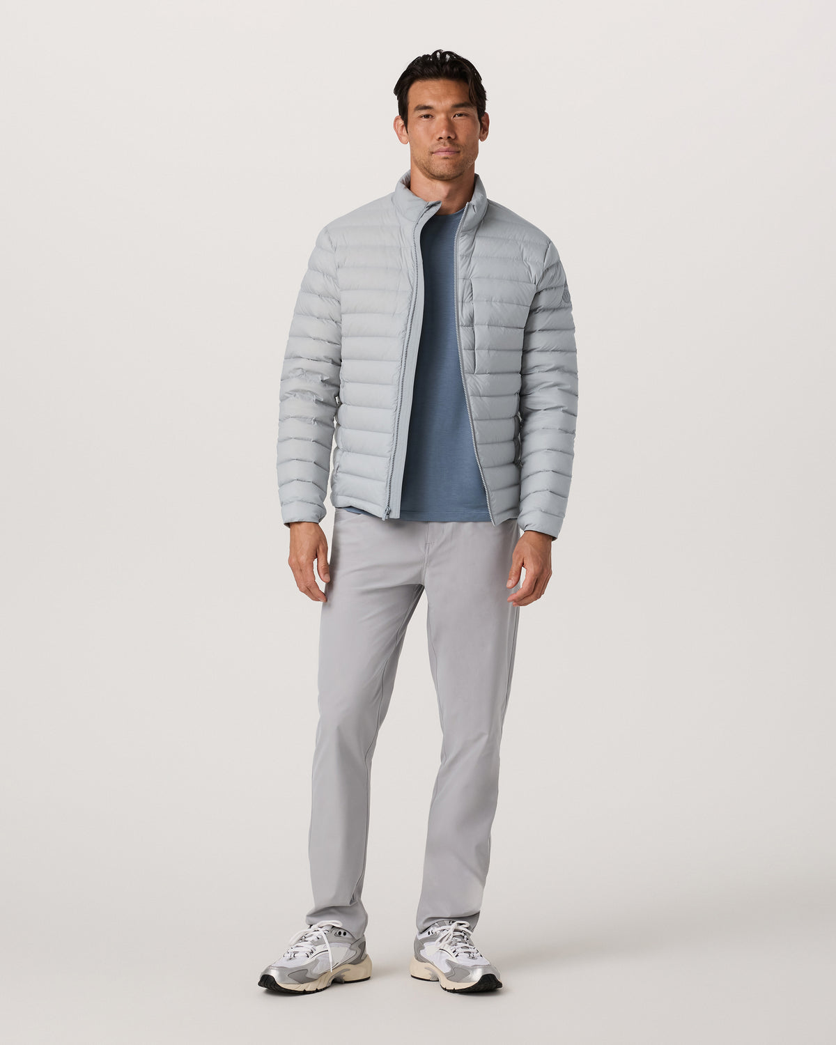 Steadfast Insulated Full Zip Jacket Men's Sea Fog Jacket - Vuori
