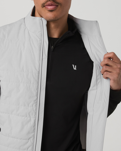 Sunday Insulated Hybrid Vest Frost Grey Training Vest - Vuori