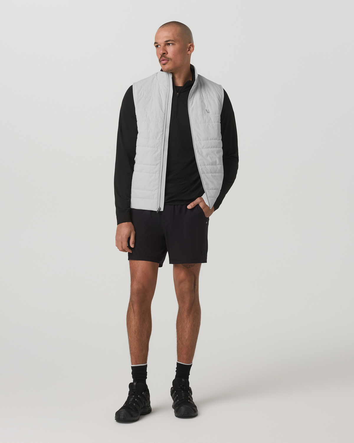 Sunday Insulated Hybrid Vest Frost Grey Training Vest - Vuori