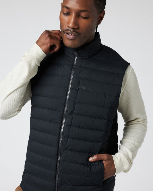 Steadfast Insulated Vest Men's Black Down Vest - Vuori