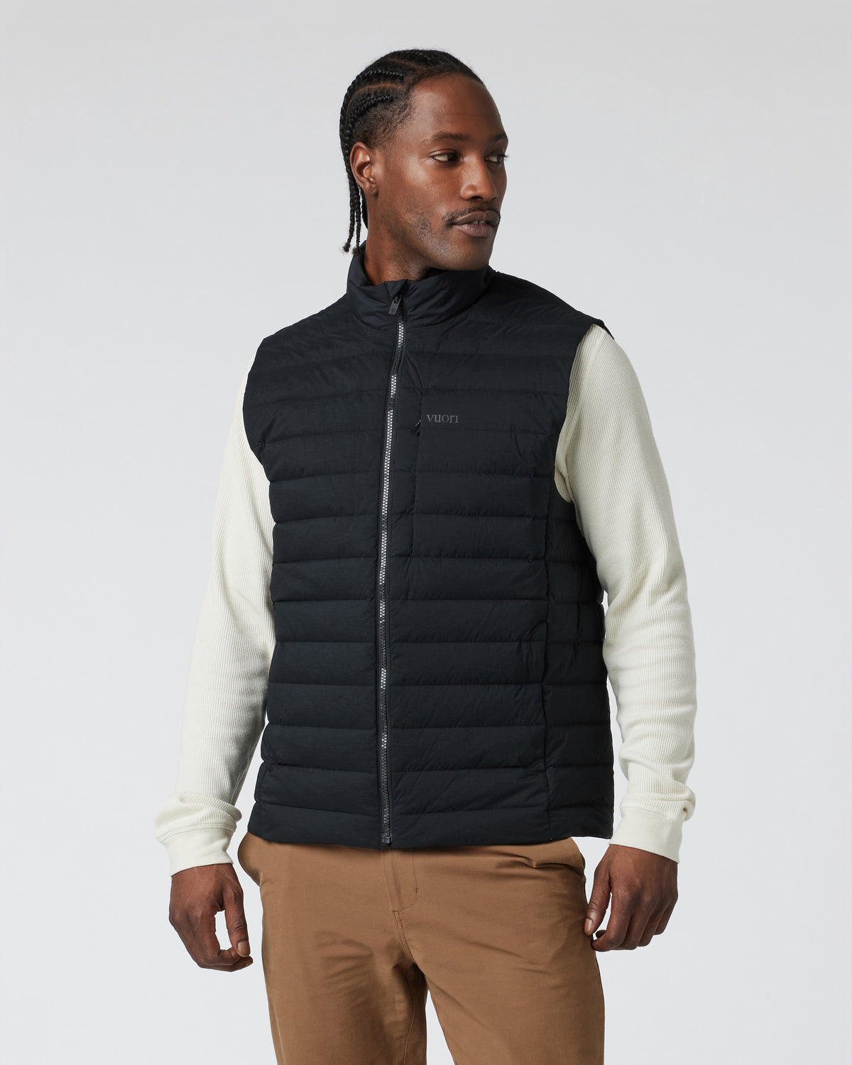 Steadfast Insulated Vest Men's Black Down Vest - Vuori
