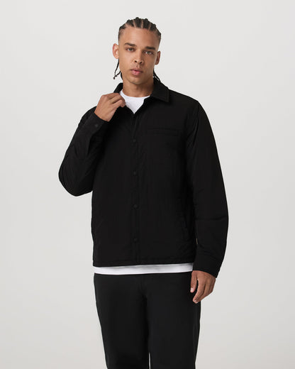 Nomad Insulated Shirt Jacket Men's Black Jacket - Vuori
