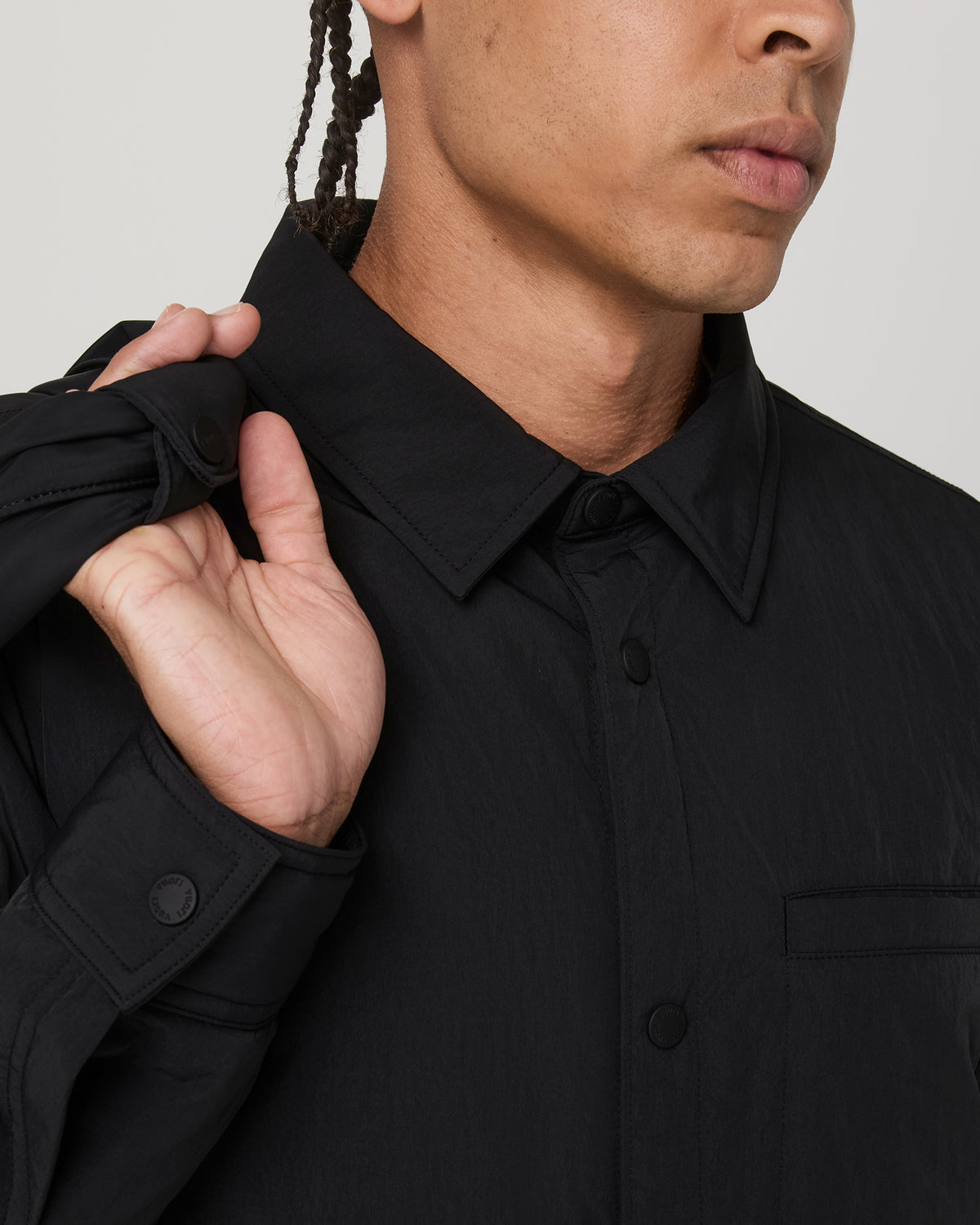 Nomad Insulated Shirt Jacket Men's Black Jacket - Vuori
