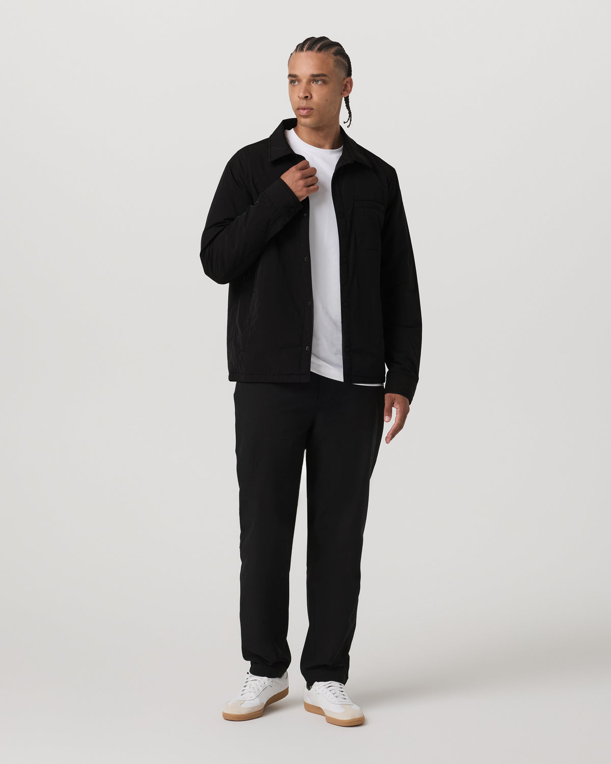 Nomad Insulated Shirt Jacket Men's Black Jacket - Vuori