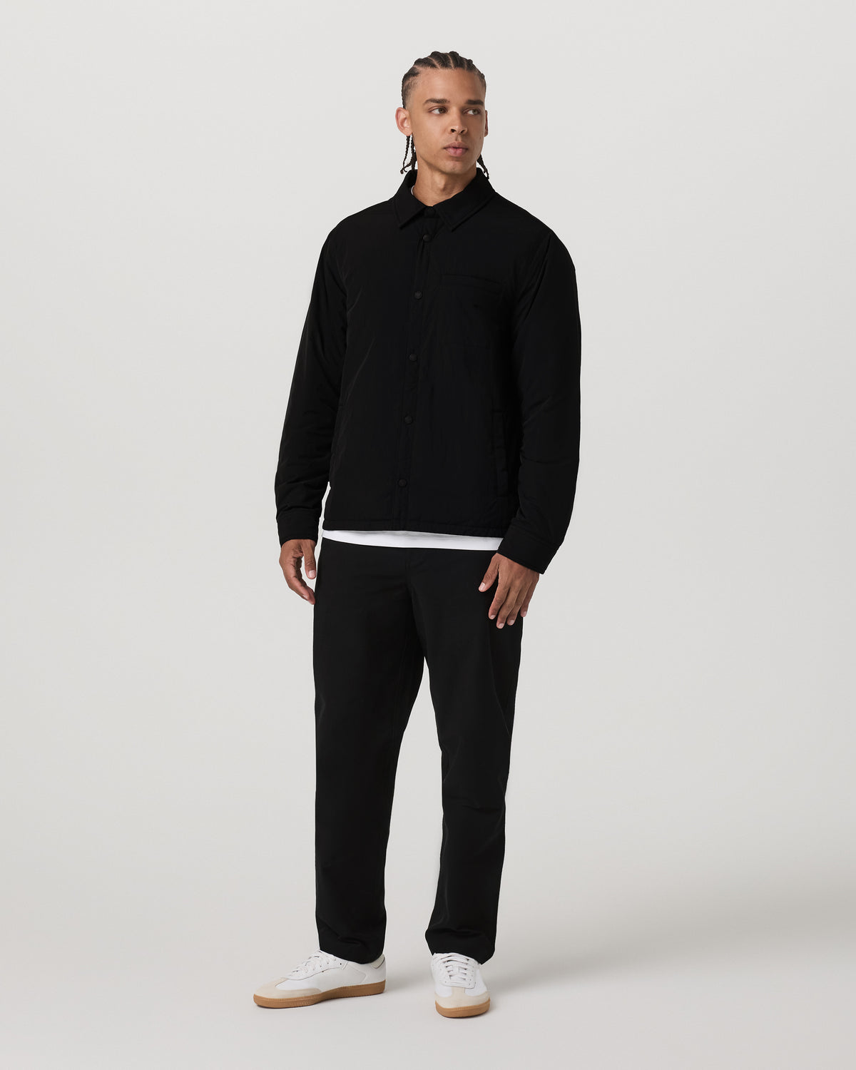 Nomad Insulated Shirt Jacket Men's Black Jacket - Vuori