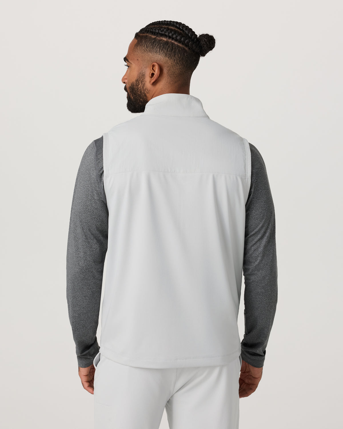 Sunday Element Vest Men's Frost Grey Full Zip Vest - Vuori