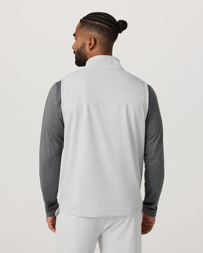 Sunday Element Vest Men's Frost Grey Full Zip Vest - Vuori