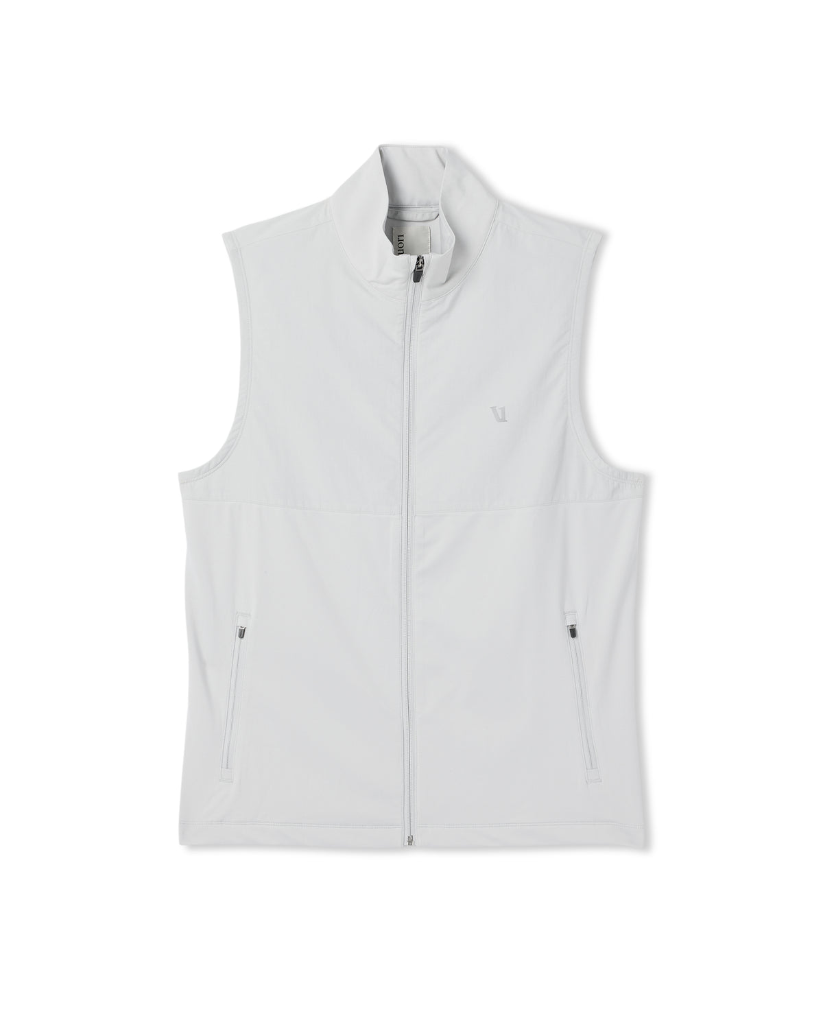 Sunday Element Vest Men's Frost Grey Full Zip Vest - Vuori