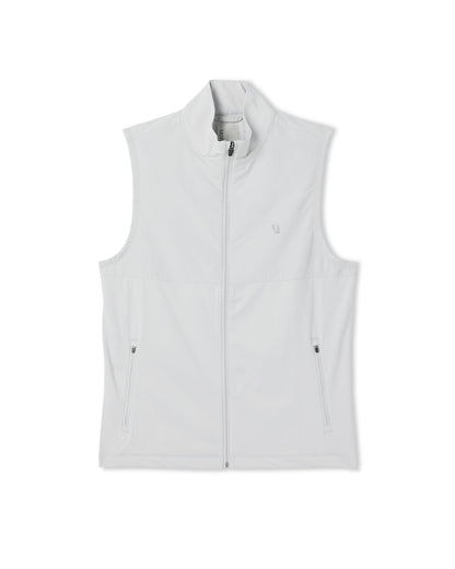 Sunday Element Vest Men's Frost Grey Full Zip Vest - Vuori