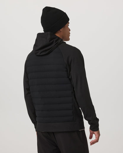 Steadfast Insulated Hybrid Men's Black Down Jacket - Vuori