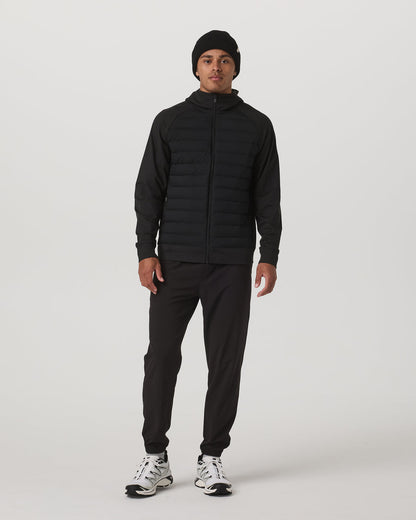 Steadfast Insulated Hybrid Men's Black Down Jacket - Vuori