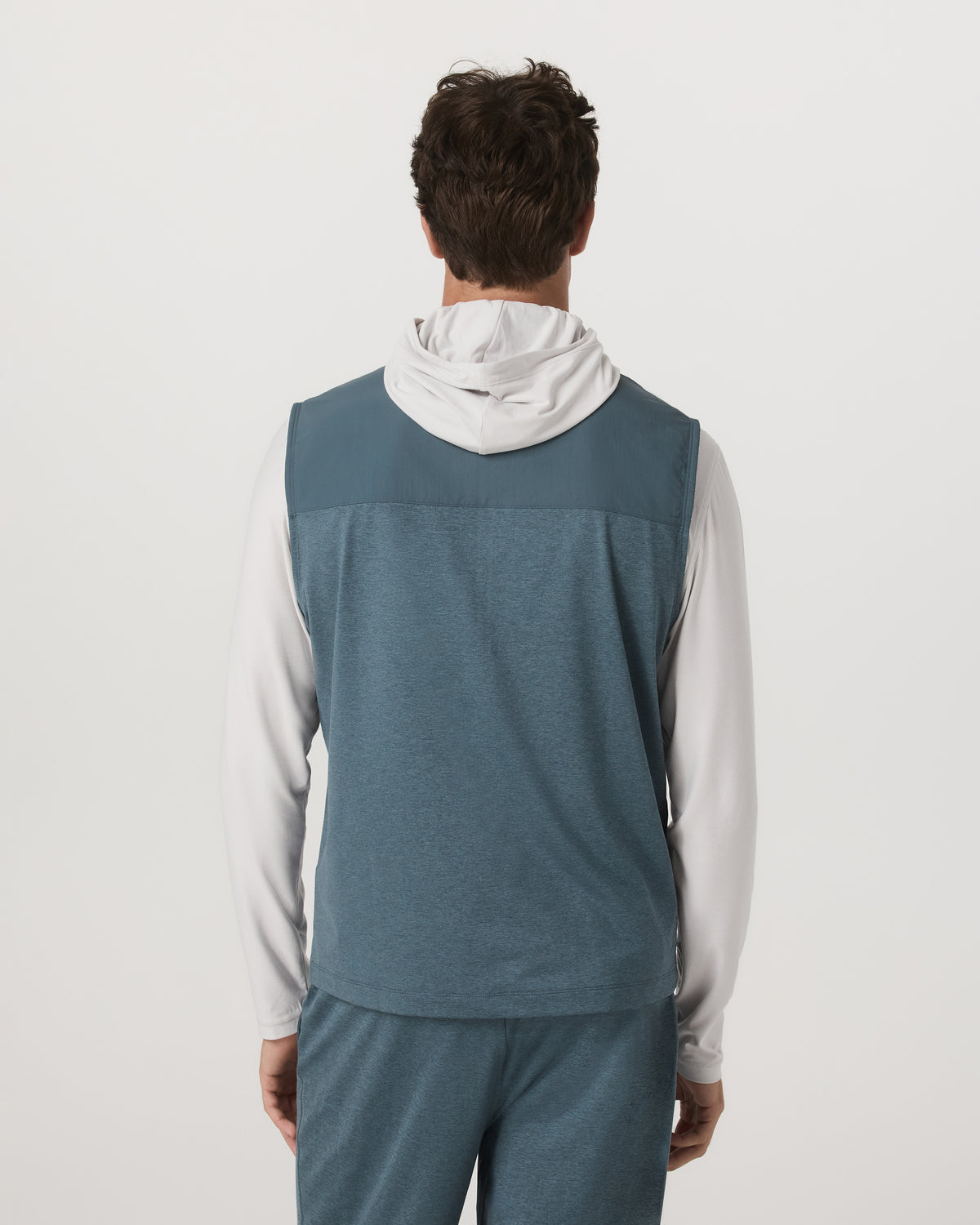 Sunday Element Vest Blue Sea Heather Full-Zip Vest - Vuori