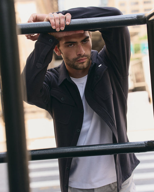 Aspen Shirt Jacket Black - Vuori