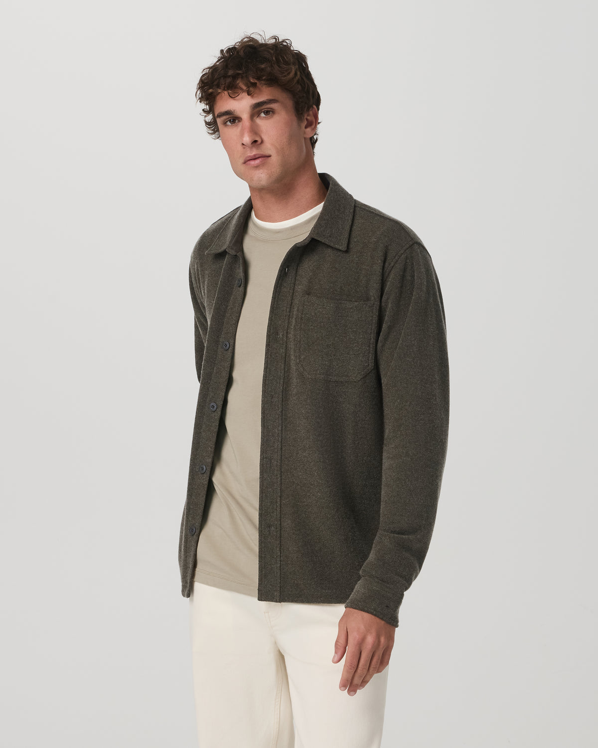 Beach Fleece Shirt Jacket Dark Oregano Heather Jacket - Vuori