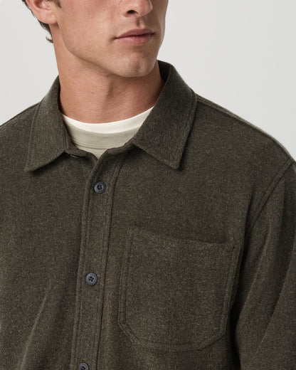 Beach Fleece Shirt Jacket Dark Oregano Heather Jacket - Vuori