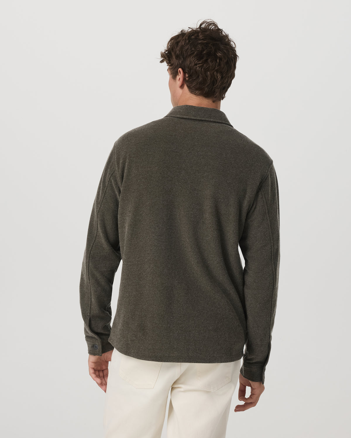 Beach Fleece Shirt Jacket Dark Oregano Heather Jacket - Vuori