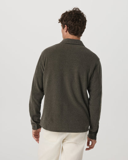 Beach Fleece Shirt Jacket Dark Oregano Heather Jacket - Vuori