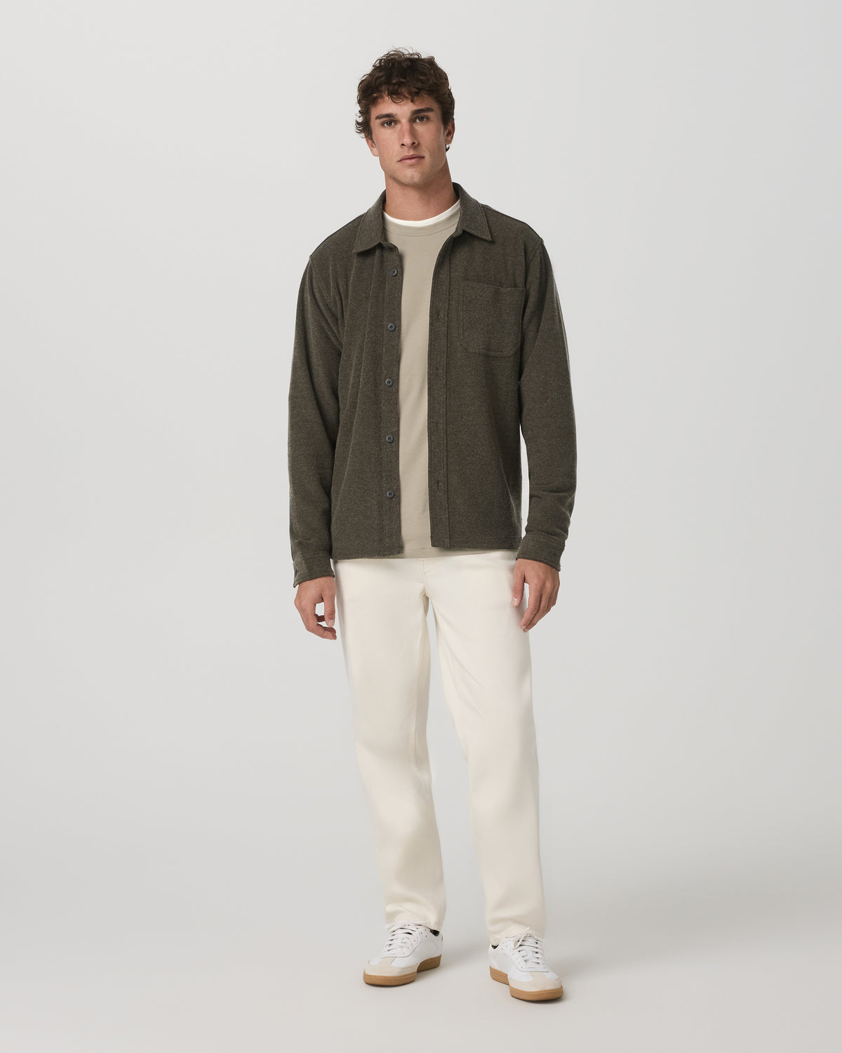Beach Fleece Shirt Jacket Dark Oregano Heather Jacket - Vuori