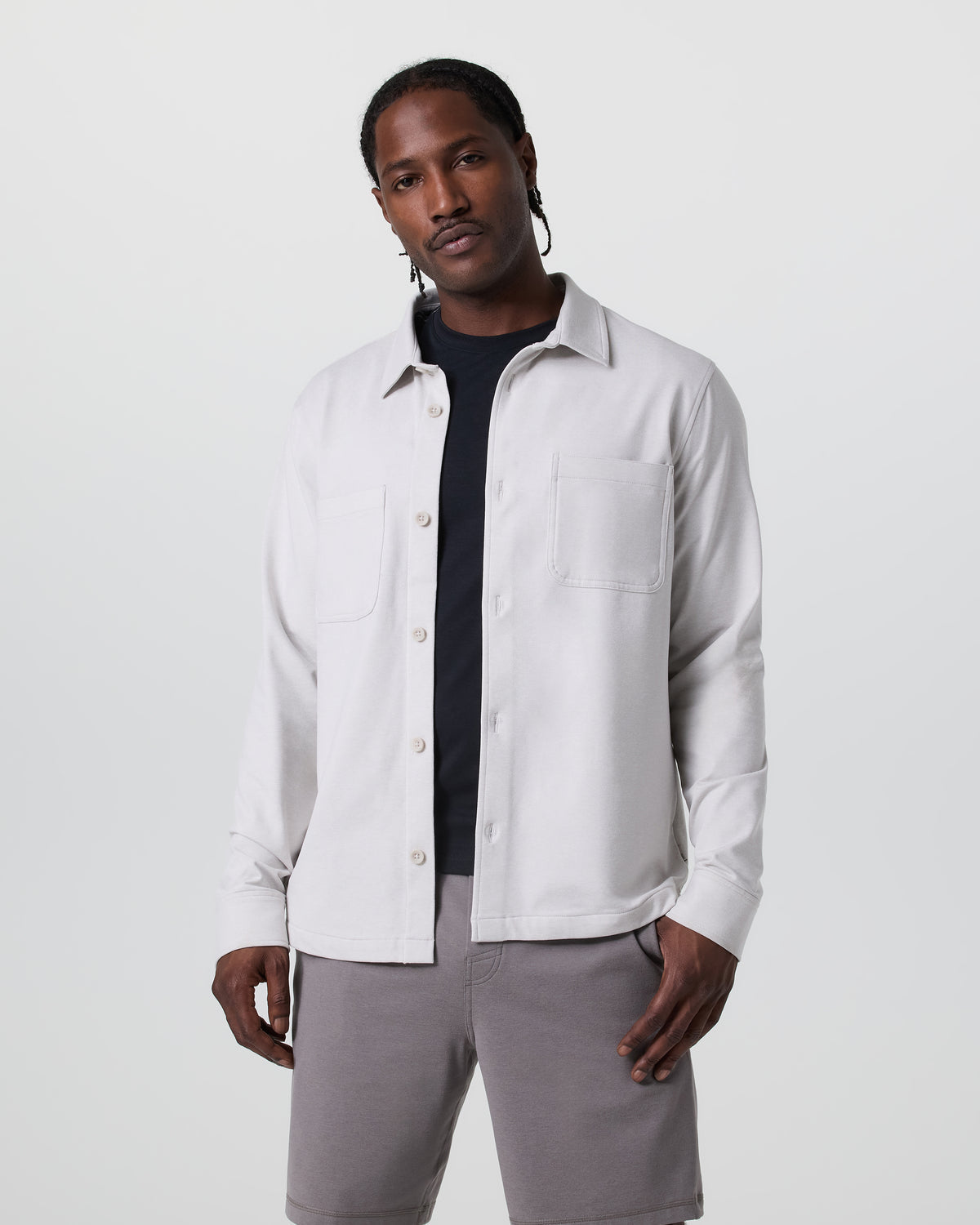 Coronado Shirt Jacket Salt Heather - Vuori