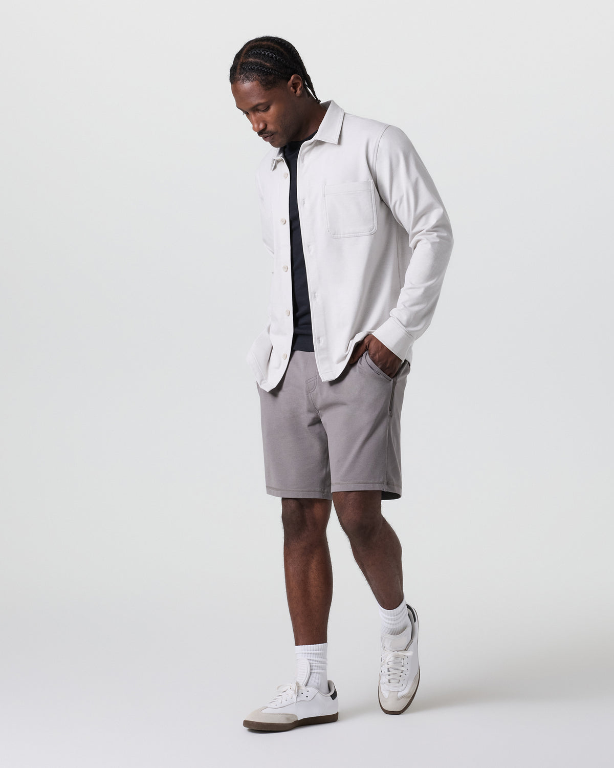 Coronado Shirt Jacket Salt Heather - Vuori