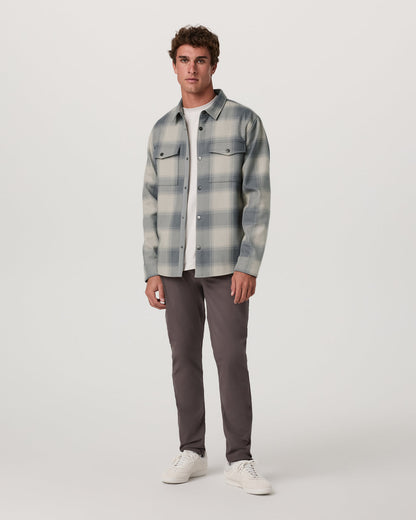 Range Shirt Jacket 2.0 Men's Mushroom Plaid Jacket - Vuori