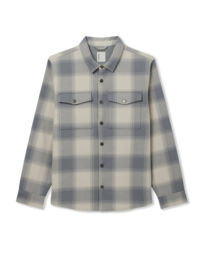 Range Shirt Jacket 2.0 Men's Mushroom Plaid Jacket - Vuori