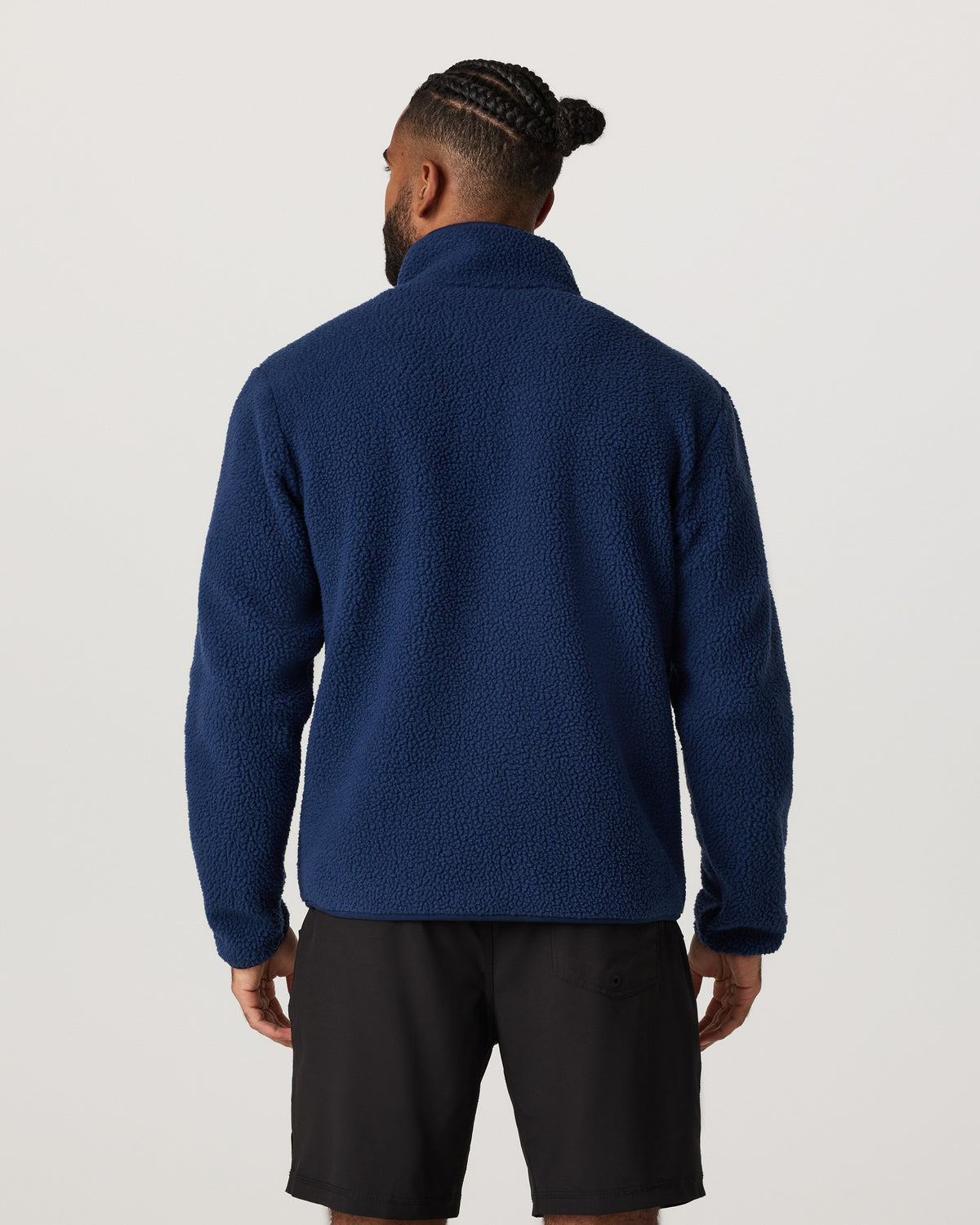 Alpine Fleece Full Zip Men's Blue Coast Mock Neck Jacket - Vuori