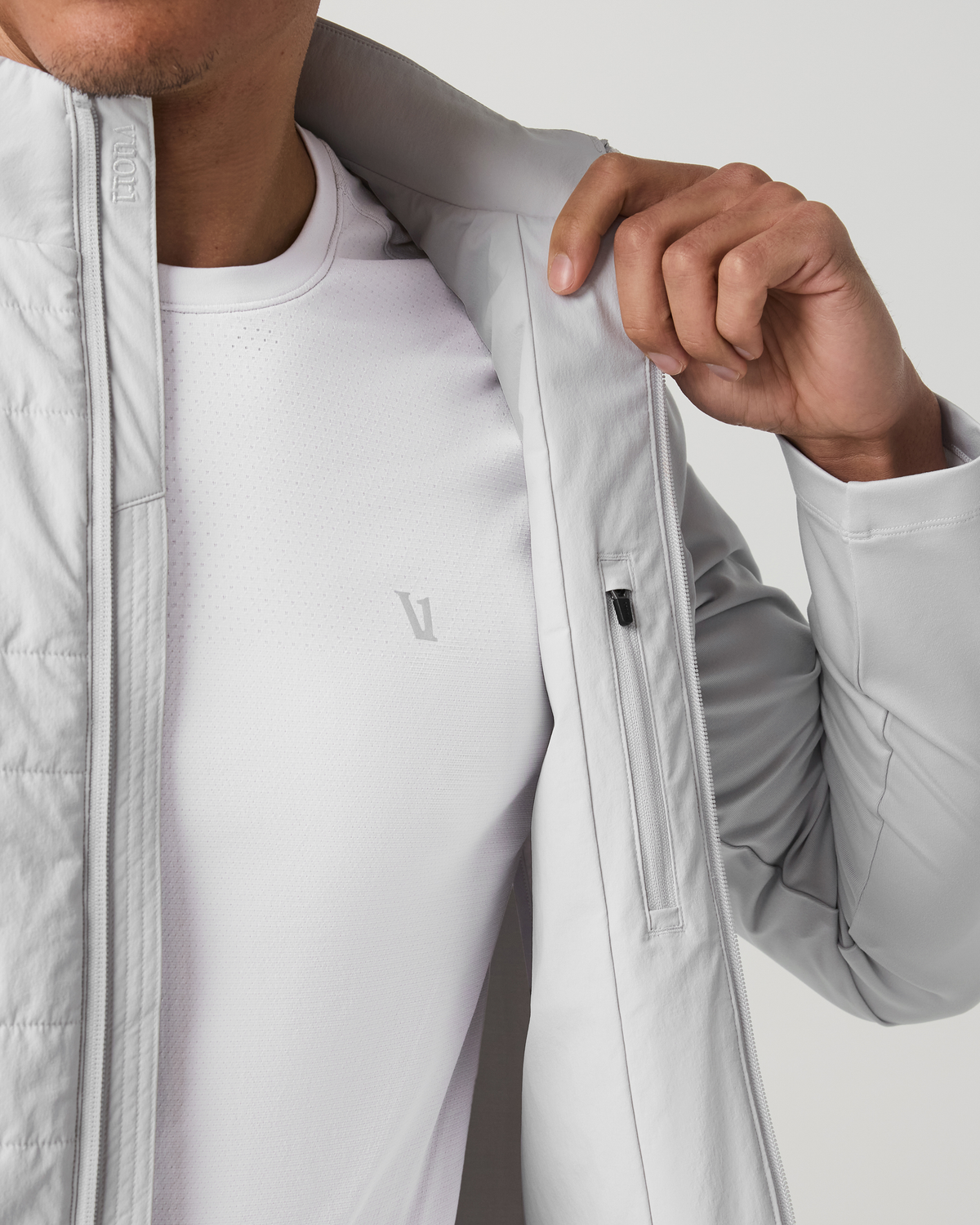 Sunday Insulated Hybrid Jacket Men's Frost Grey Jacket - Vuori