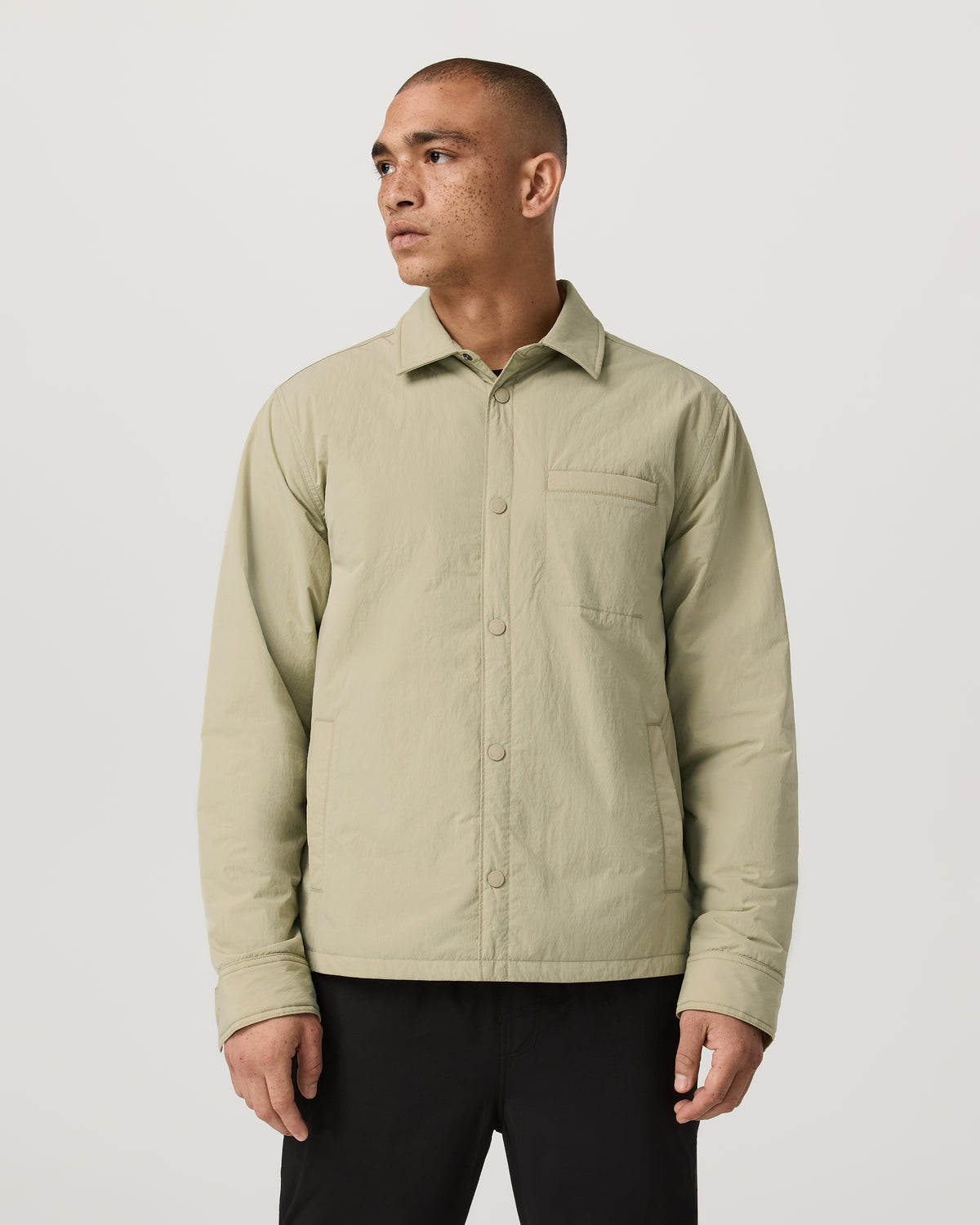 Nomad Insulated Shirt Jacket Men's Celery Seed Jacket - Vuori
