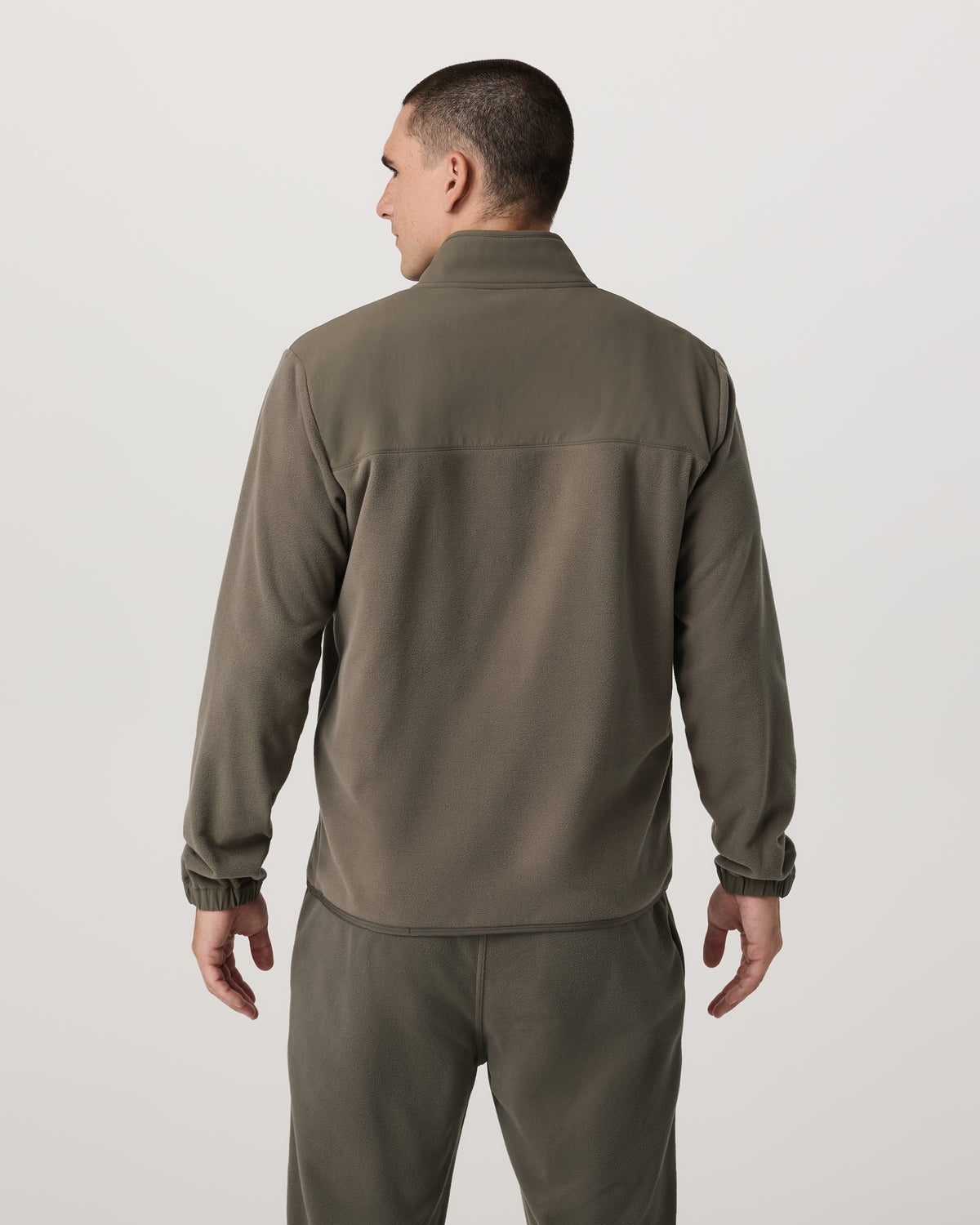Aspen 1/2 Snap Men's Fleece Mock-Neck Pullover in Root - Vuori