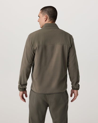 Aspen 1/2 Snap Men's Fleece Mock-Neck Pullover in Root - Vuori