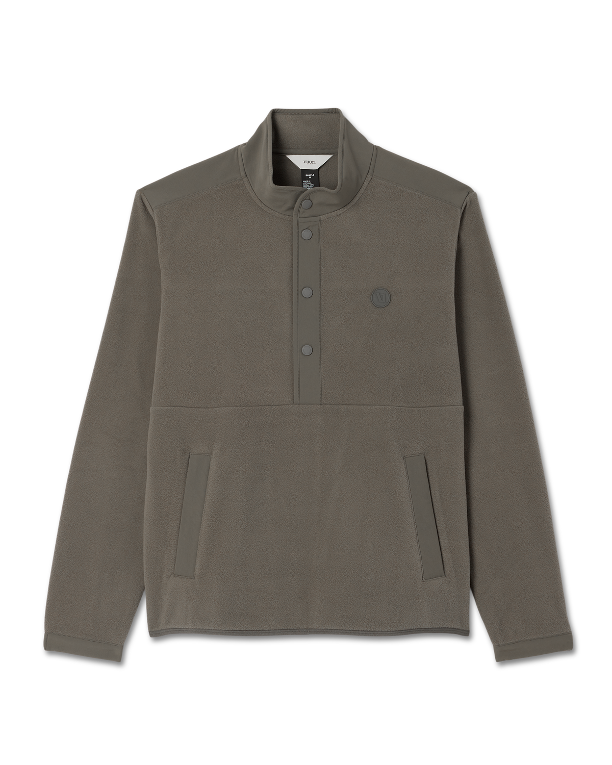 Aspen 1/2 Snap Men's Fleece Mock-Neck Pullover in Root - Vuori
