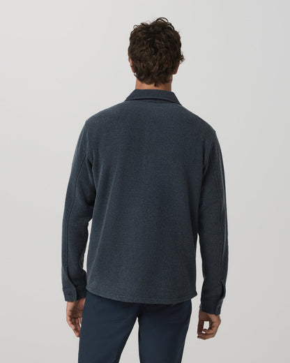 Beach Fleece Shirt Jacket Men's Ink Heather Jacket - Vuori