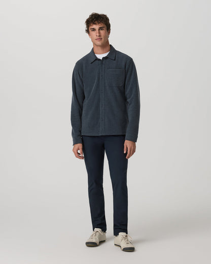 Beach Fleece Shirt Jacket Men's Ink Heather Jacket - Vuori