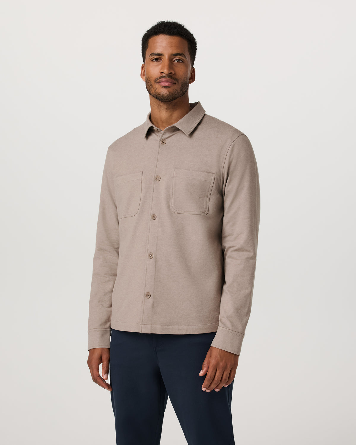 Coronado Shirt Jacket Men's Pumice Heather Shirt Jacket - Vuori
