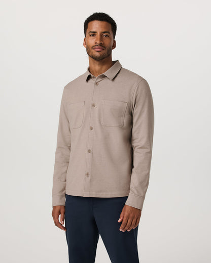 Coronado Shirt Jacket Men's Pumice Heather Shirt Jacket - Vuori