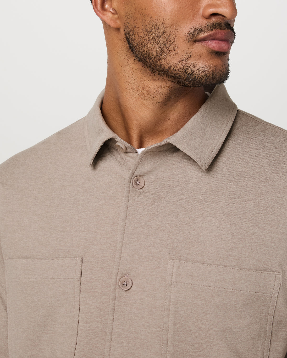 Coronado Shirt Jacket Men's Pumice Heather Shirt Jacket - Vuori