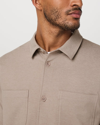 Coronado Shirt Jacket Men's Pumice Heather Shirt Jacket - Vuori