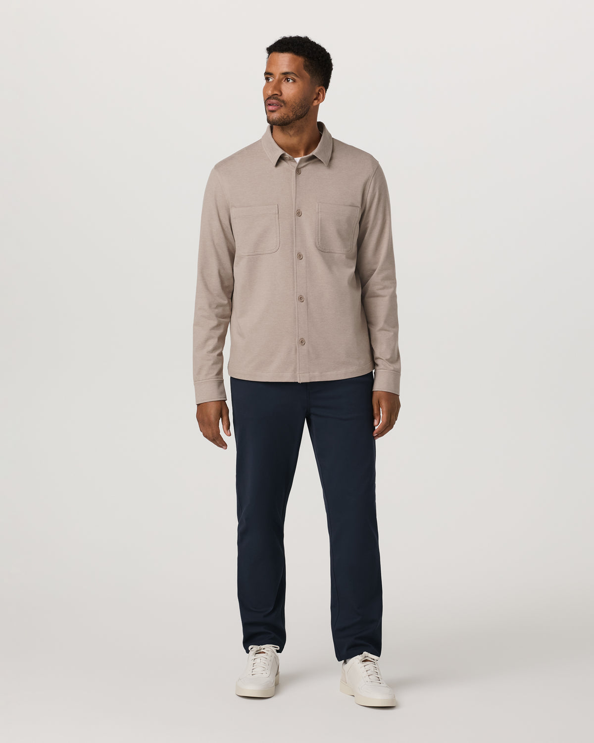 Coronado Shirt Jacket Men's Pumice Heather Shirt Jacket - Vuori