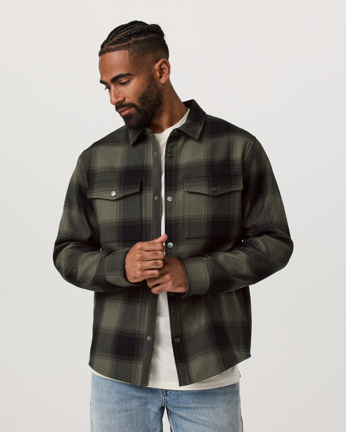Range Shirt Jacket 2.0 Men's Oregano Plaid Jacket - Vuori
