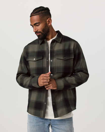 Range Shirt Jacket 2.0 Men's Oregano Plaid Jacket - Vuori