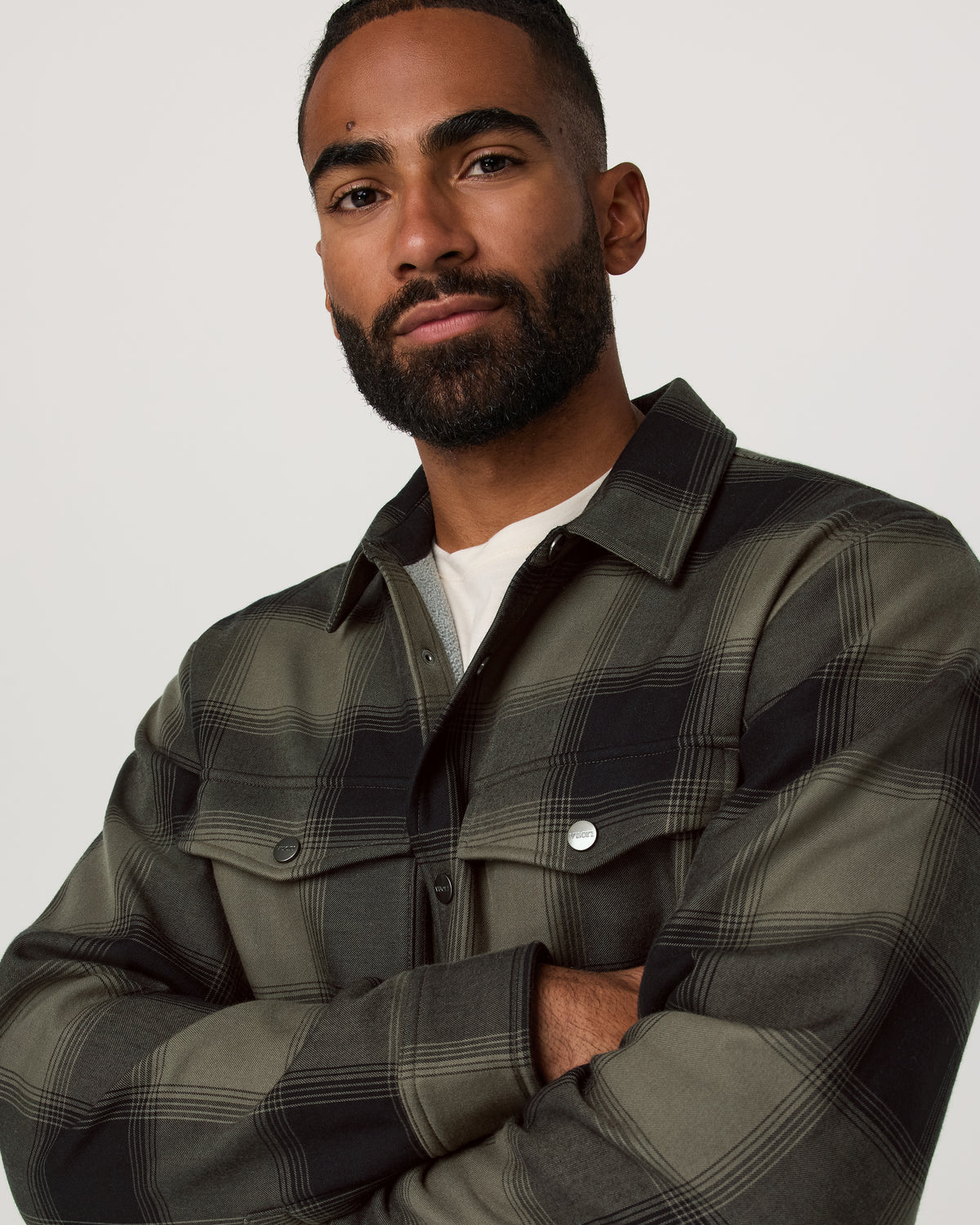 Range Shirt Jacket 2.0 Men's Oregano Plaid Jacket - Vuori