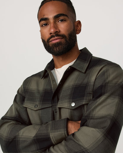 Range Shirt Jacket 2.0 Men's Oregano Plaid Jacket - Vuori