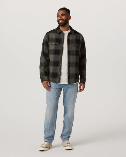 Range Shirt Jacket 2.0 Men's Oregano Plaid Jacket - Vuori