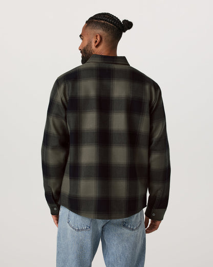 Range Shirt Jacket 2.0 Men's Oregano Plaid Jacket - Vuori